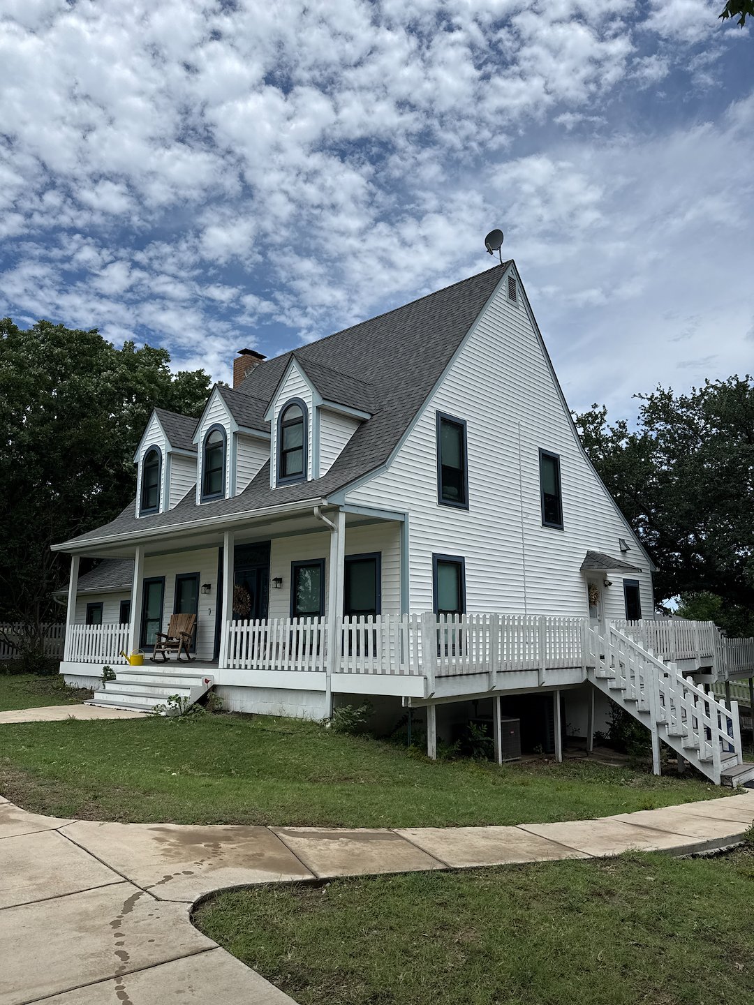 Full exterior house wash in Lucas, TX