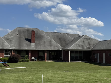 Roof cleaning before